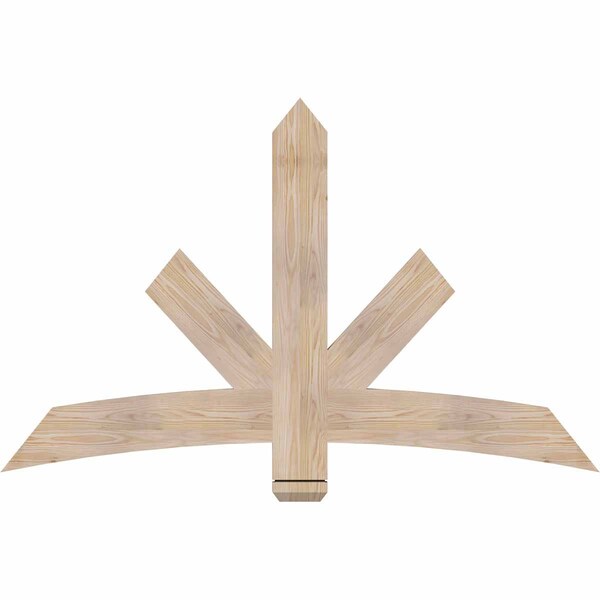 Ekena Millwork Alberta Smooth Timber Gable Bracket, Douglas Fir, 60"W x 38"H x 1 1/2"D x 5 1/2"F, 15/12 Pitch GBW060X38X0206ALB00SDF - main